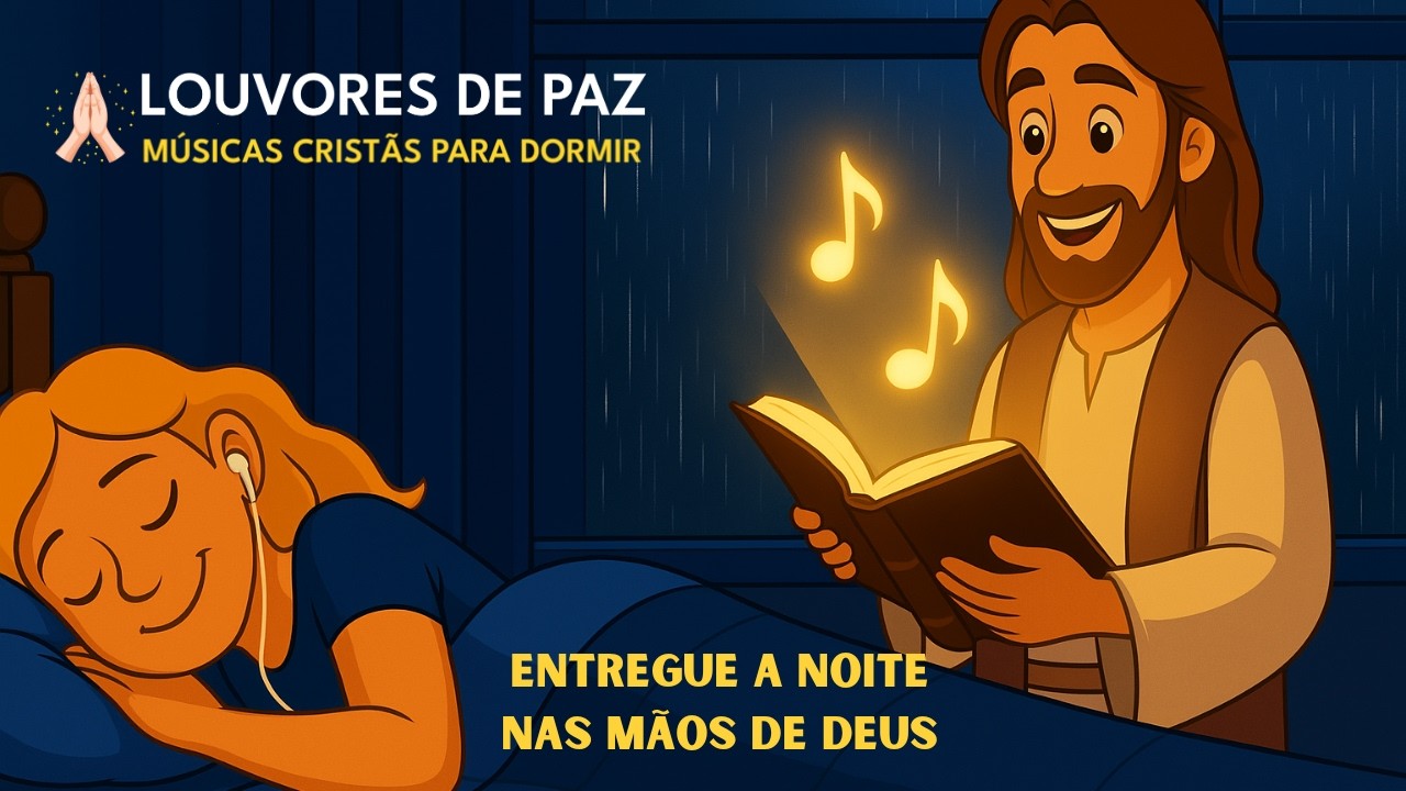 ✨ Entregue a Noite nas Mãos de Deus | Louvores de Paz para Dormir Profundamente 🙏🌙