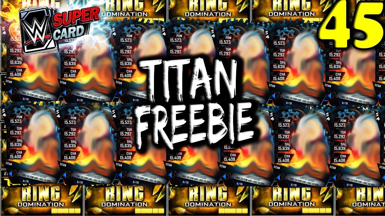 WWE SUPERCARD S4 #45 &ndash; TITAN FREEBIE!! + MONSTER PULLS + NEW PROS!!!