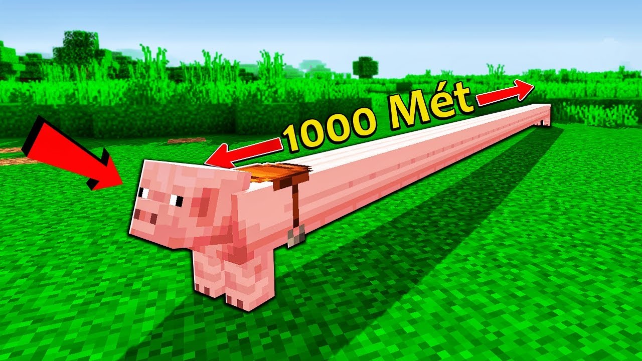 NẾU SLENDERMAN CÓ BÉ HEO DÀI 1000 MÉT LÀ THÚ NUÔI ĐỘC LẠ TRONG MINECRAFT | Thử Thách SlenderMan