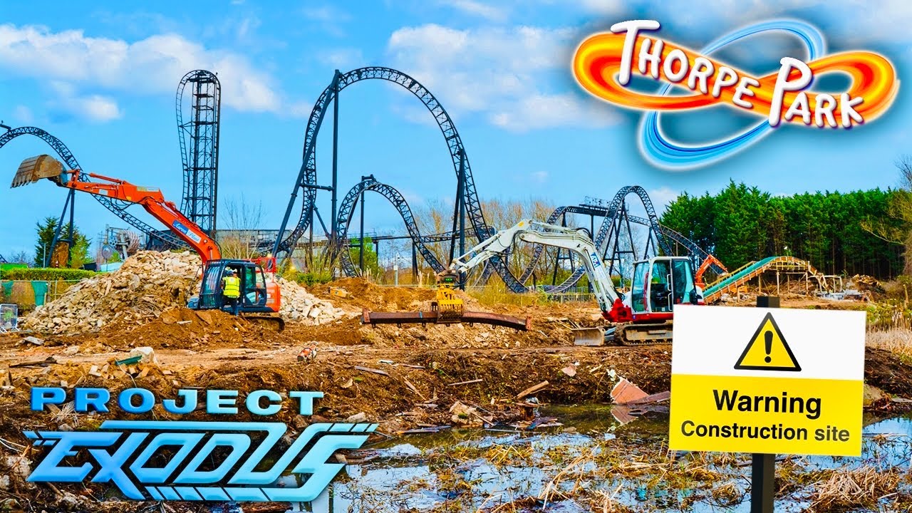 FULL TOUR of the PROJECT EXODUS Construction Site! | THORPE PARK February 2023