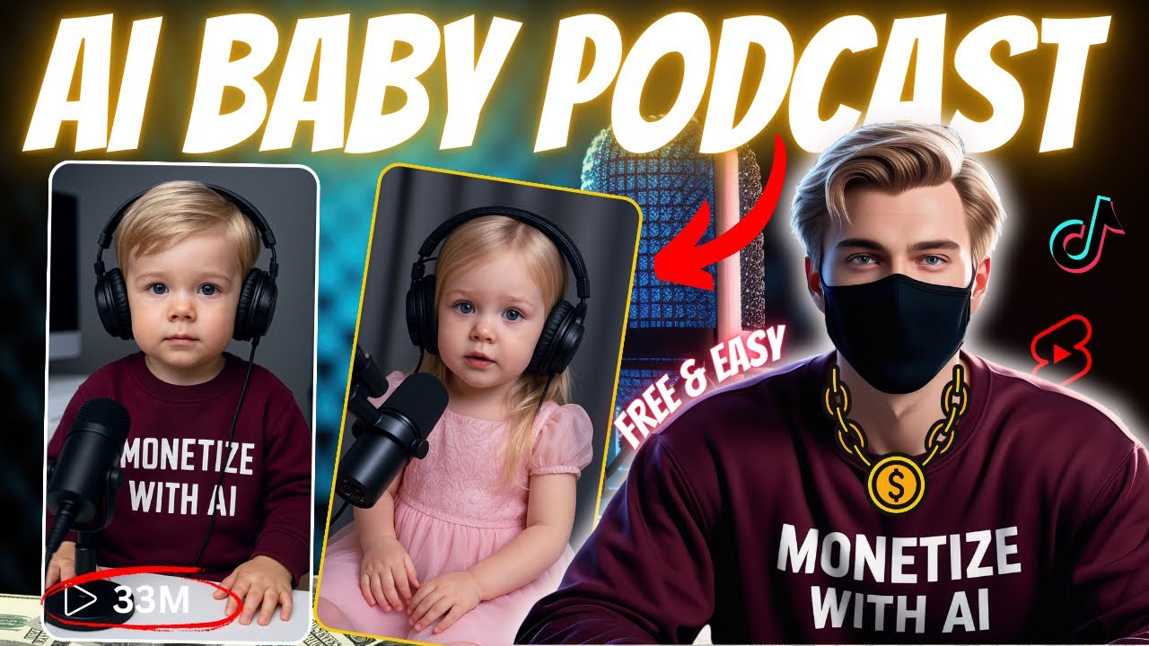 Как создать вирусный видеоролик для подкаста Ai Baby (бесплатно и просто!) 👶🎙 Пошаговое руководство