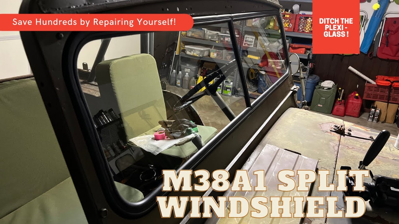 1953 M38A1 Willys Military Jeep Split Windshield Replacement DIY