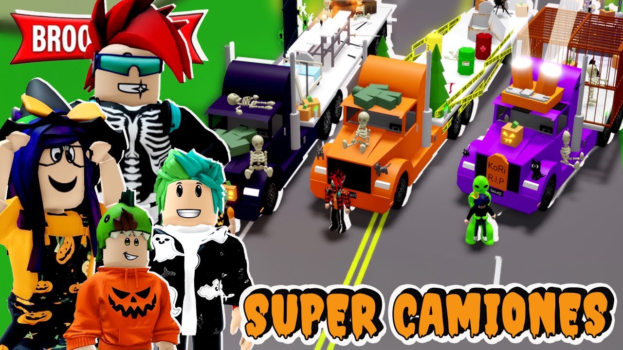 BATALLA de SUPER CAMIONES de HALLOWEEN en Brookhaven | Kori Roblox