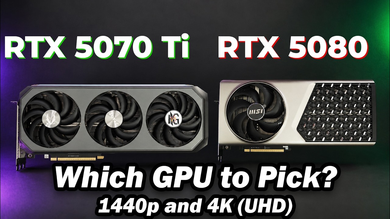 Сравнение RTX 5080 и RTX 5070 Ti — не покупайте, пока не увидите результаты в разрешениях 1440p и 4K
