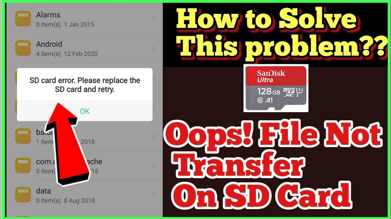 How to Solve SD card Error Problem || Fix SD Card Error Please Replace The SD Card And Retry ||