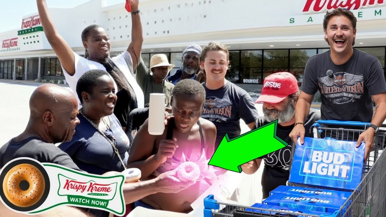 I GAVE OUT BEER AND DONUTS TO THE HOMELESS