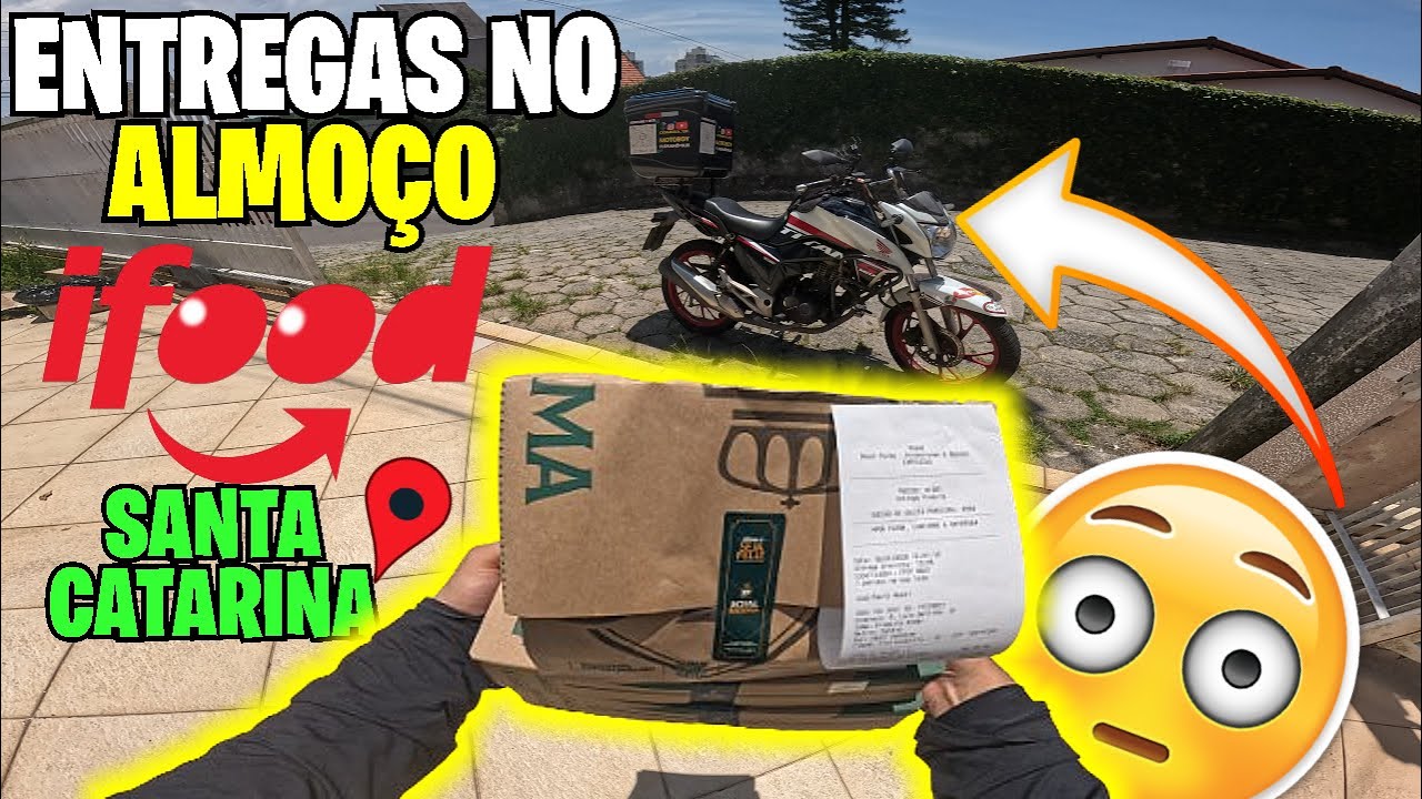 MOTOBOY IFOOD NO ALMOÇO EM FLORIANÓPOLIS SANTA CATARINA