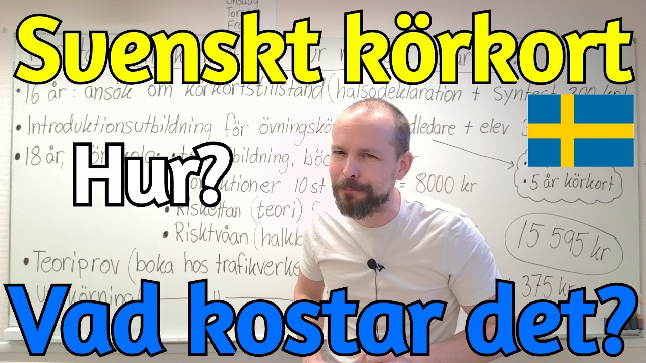 Ta körkort i Sverige (Hur man gör och pris) SFI