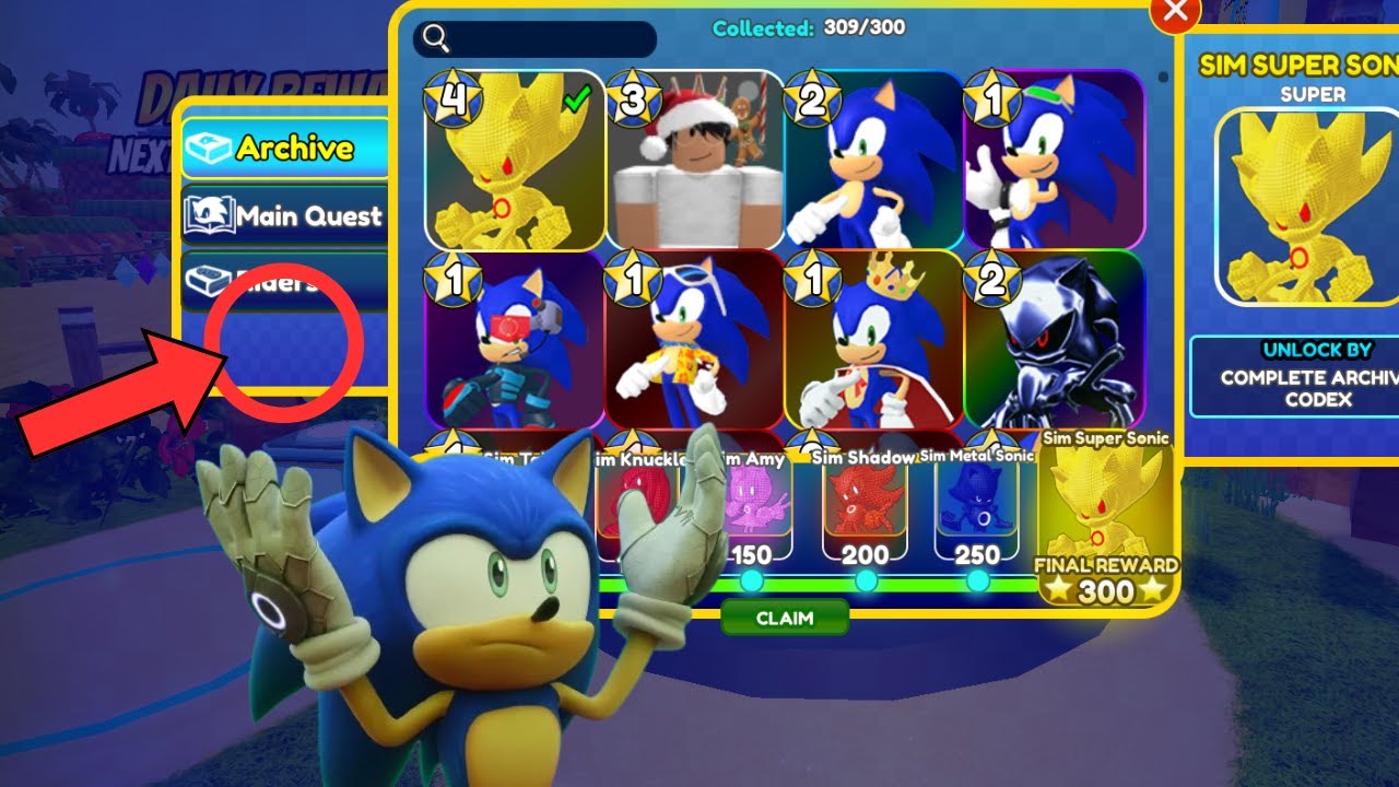 Это баг в Sonic Speed ​​Simulator?? *Система ежедневных наград Codex*
