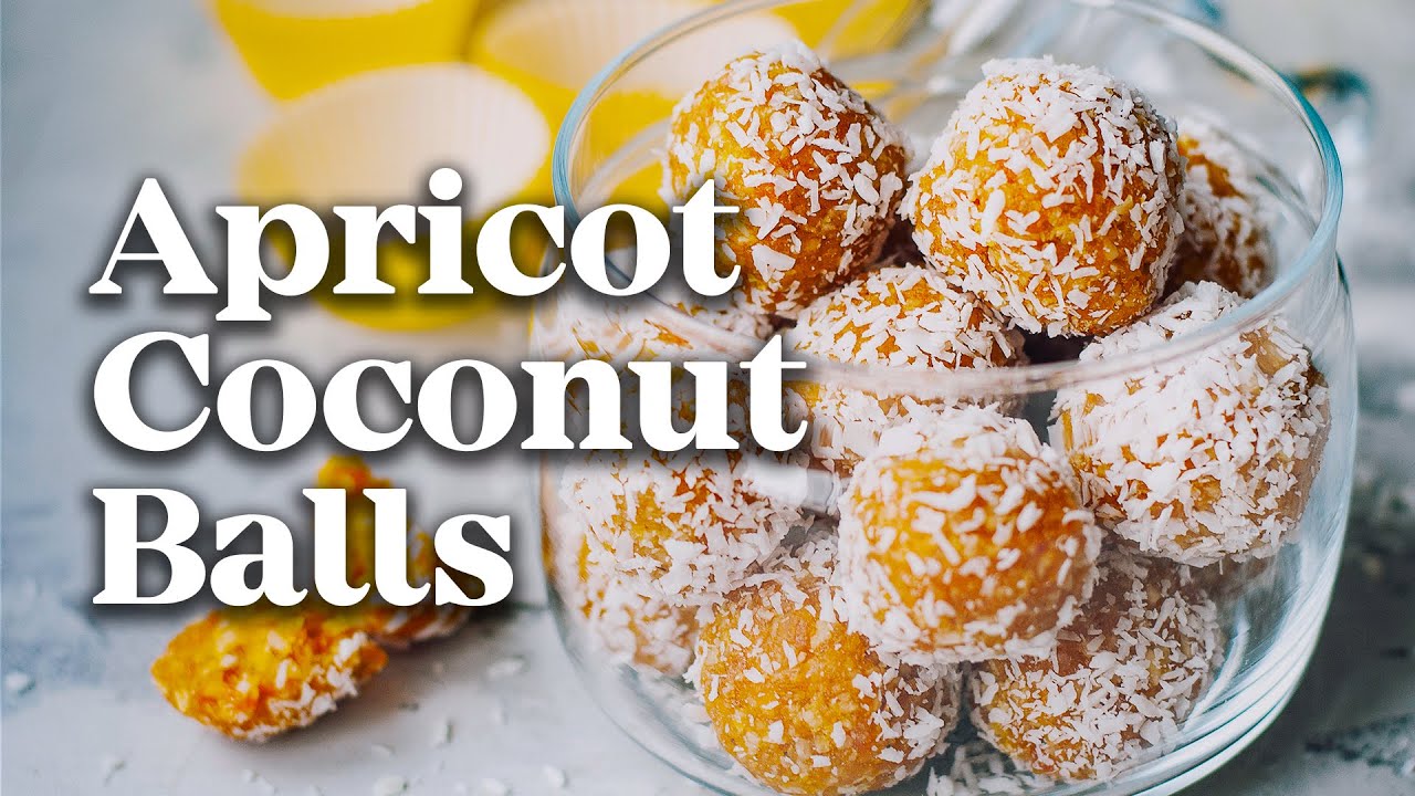 APRICOT COCONUT ENERGY BALLS  | Easy Dessert Recipe in 10 minutes | No Bake