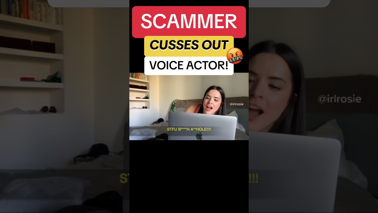 Scammer cusses out voice actor.  HE HAD ENOUGH 🤣 #irlrosie