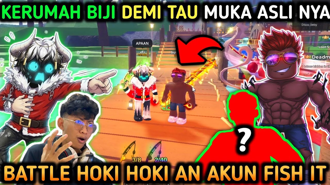 FACE REVEAL BIJI & VFIKA ‼️ LANGSUNG BATTLE FISH IT Demi Tau MUKA ASLI biji kuda  - Roblox