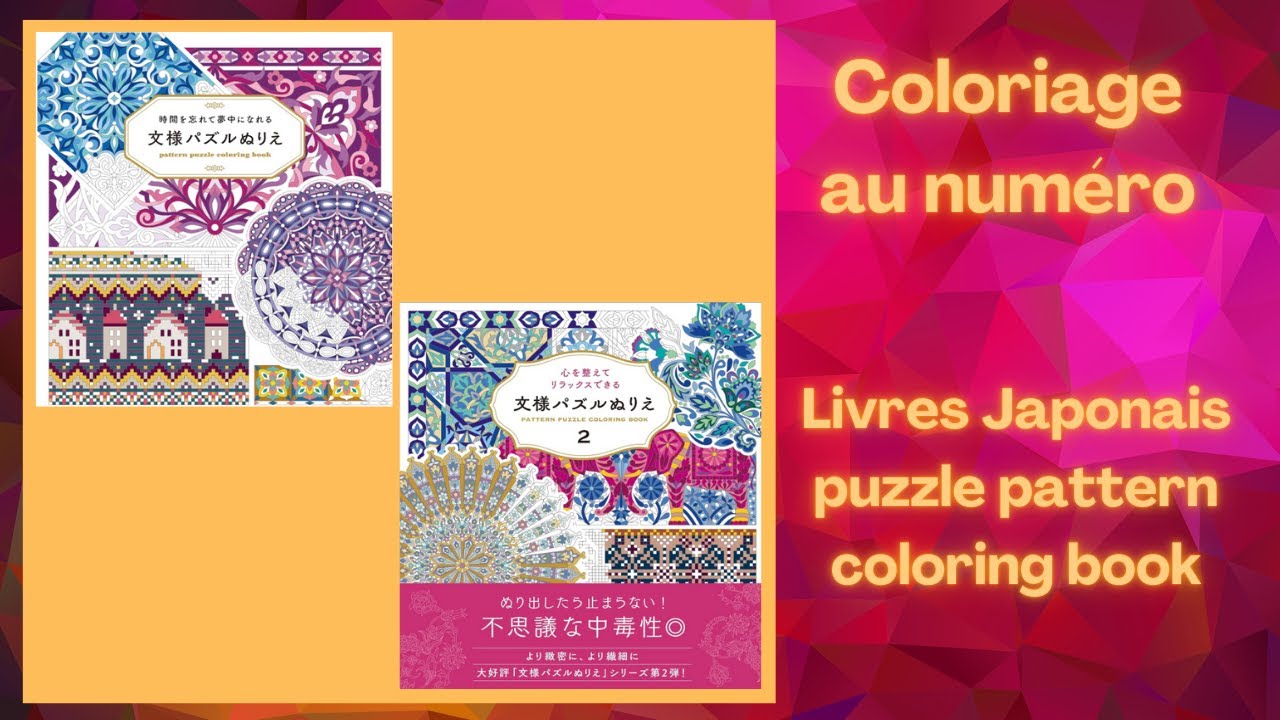 Coloriage au numéro - Livres Japonais Puzzle Pattern coloring book