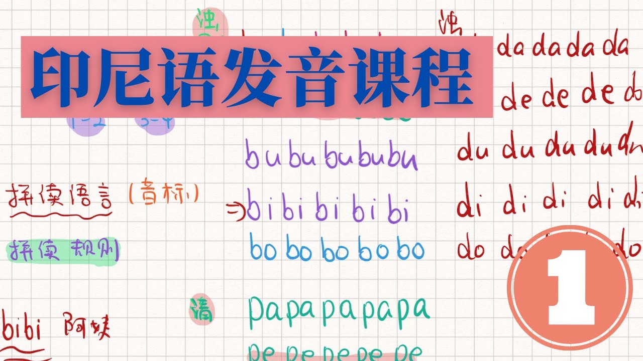 印尼语发音教程（1）｜东东印尼语｜Learn Indonesian