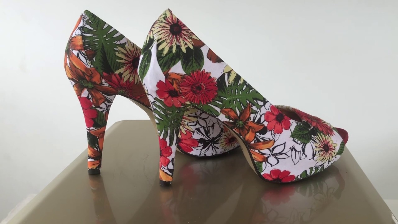 Forré mis zapatos 👠 en tela estampada