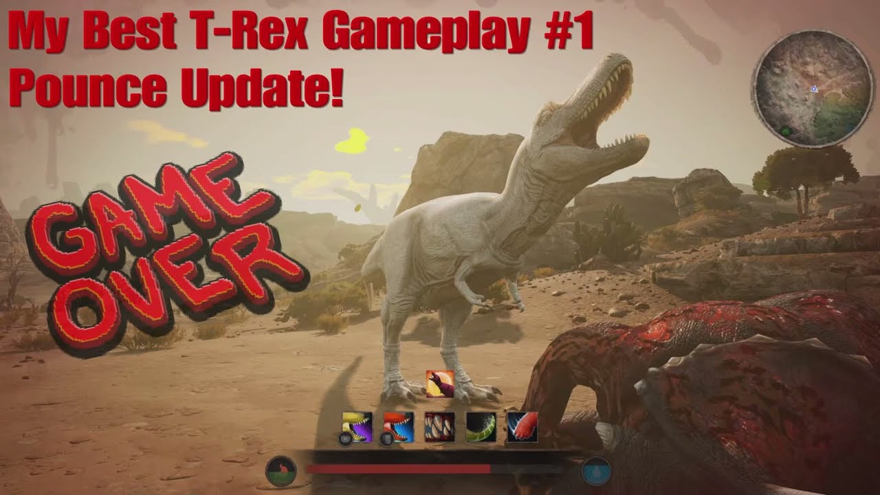My Best T-Rex Gameplay #1 T Rex Hunting, Path Of Titans Pounce Update!