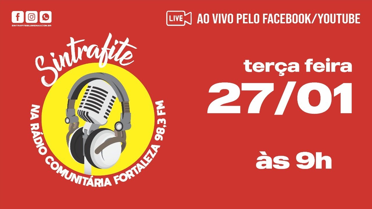 NESTA TERÇA FEIRA (27/01) TEM SINTRAFITE NA RÁDIO COMUNITÁRIA FORTALEZA 98,3 FM 🔊🗣️