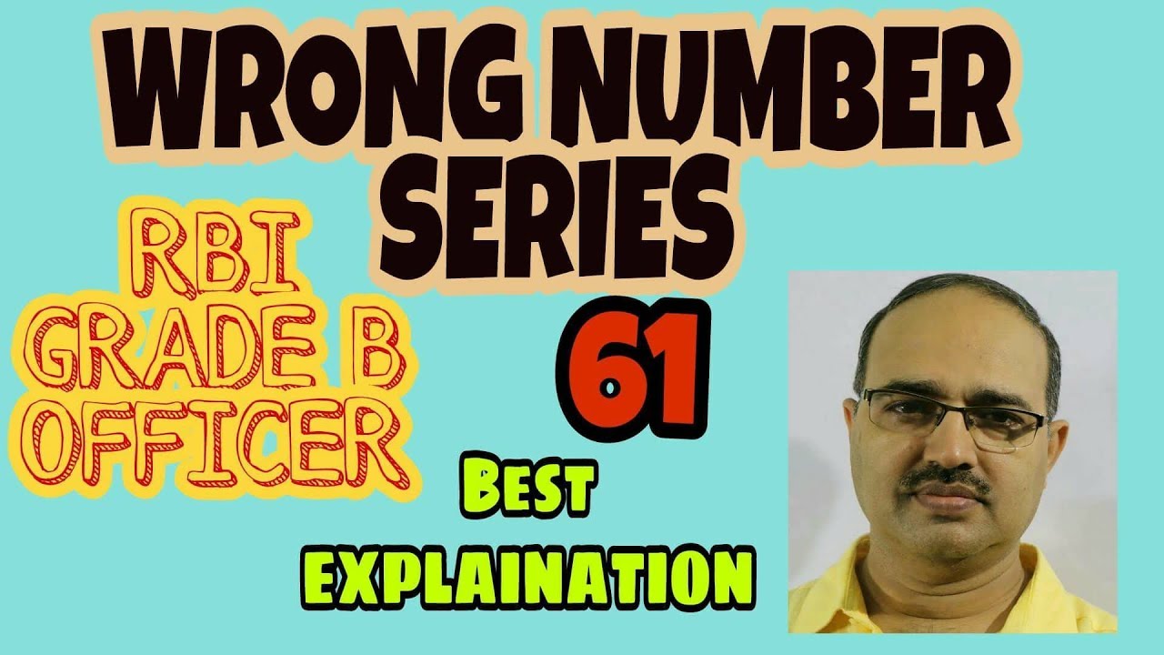 Number Series-61 | RBI Grade B Officer’s Exam (2015)| Wrong Number | Memory Based