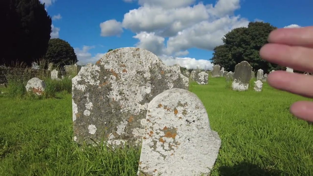 Chasing shadows in Mothel graveyard, Co  Waterford