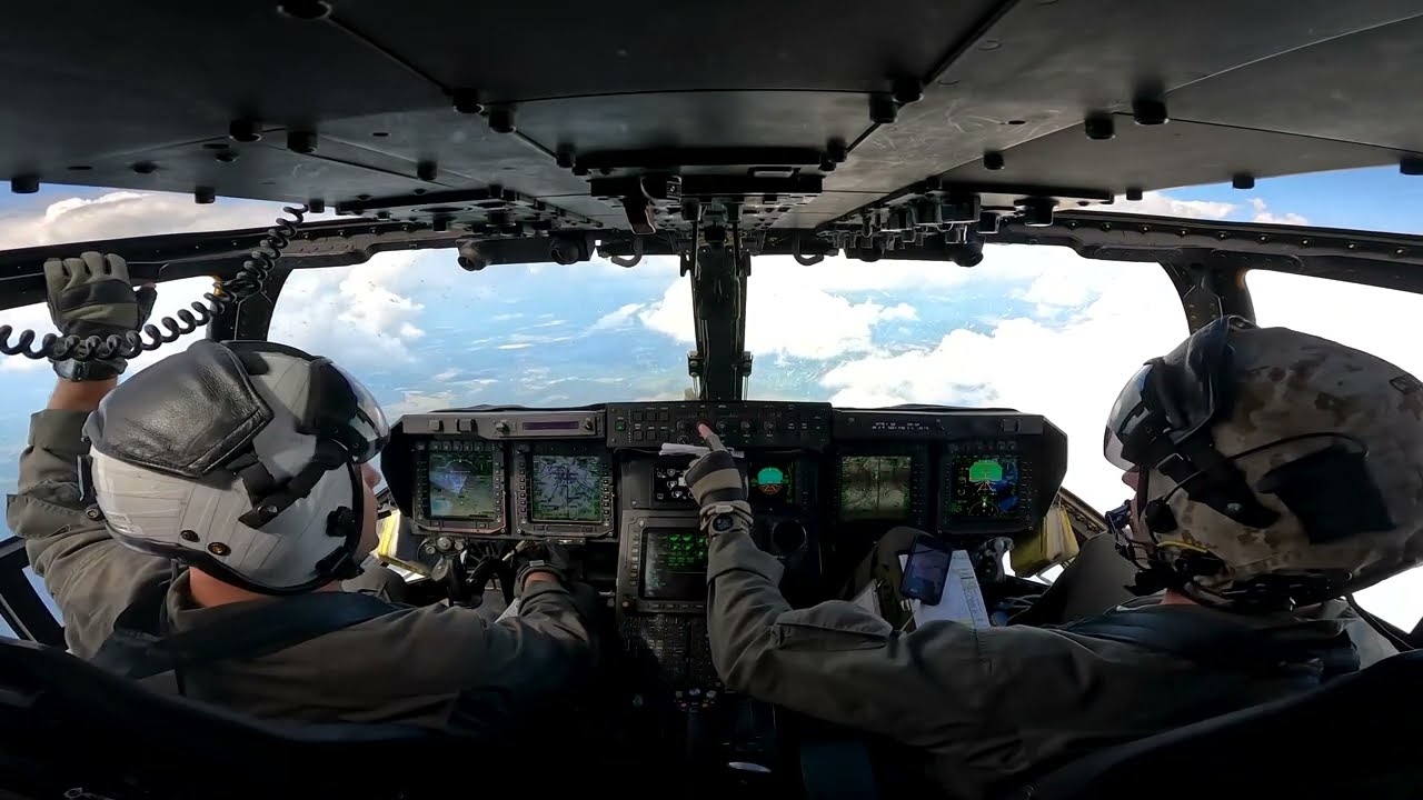 U.S. Marine Corps MV-22B Osprey Cockpit Footage