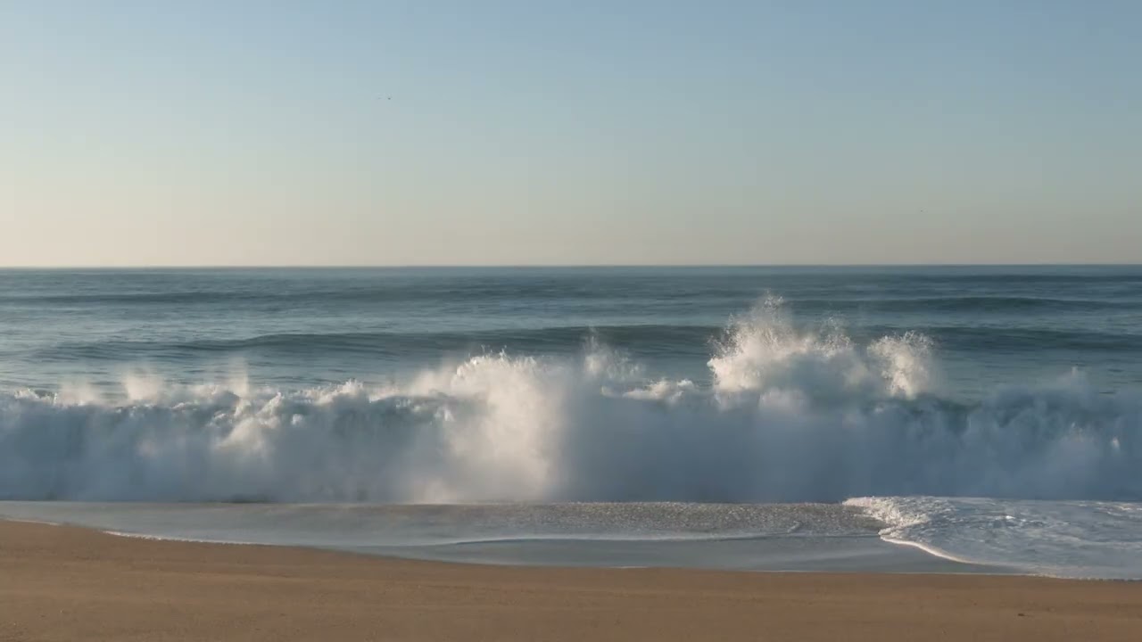Ocean Waves Crashing 🌊Beach Ambience (1 Hour) - 4K UHD
