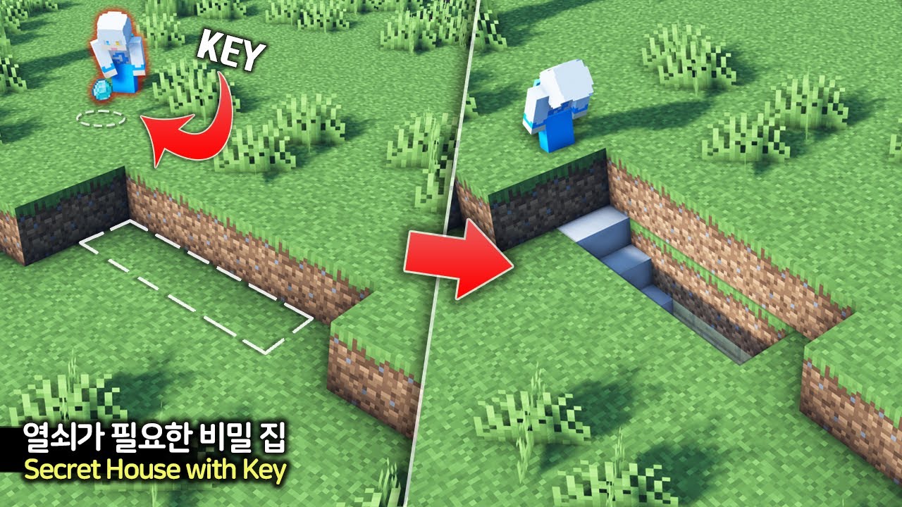 ⛏️ Minecraft Tutorial :: 🗝️ Секретный дом с ключом (без кнопки) 🤫