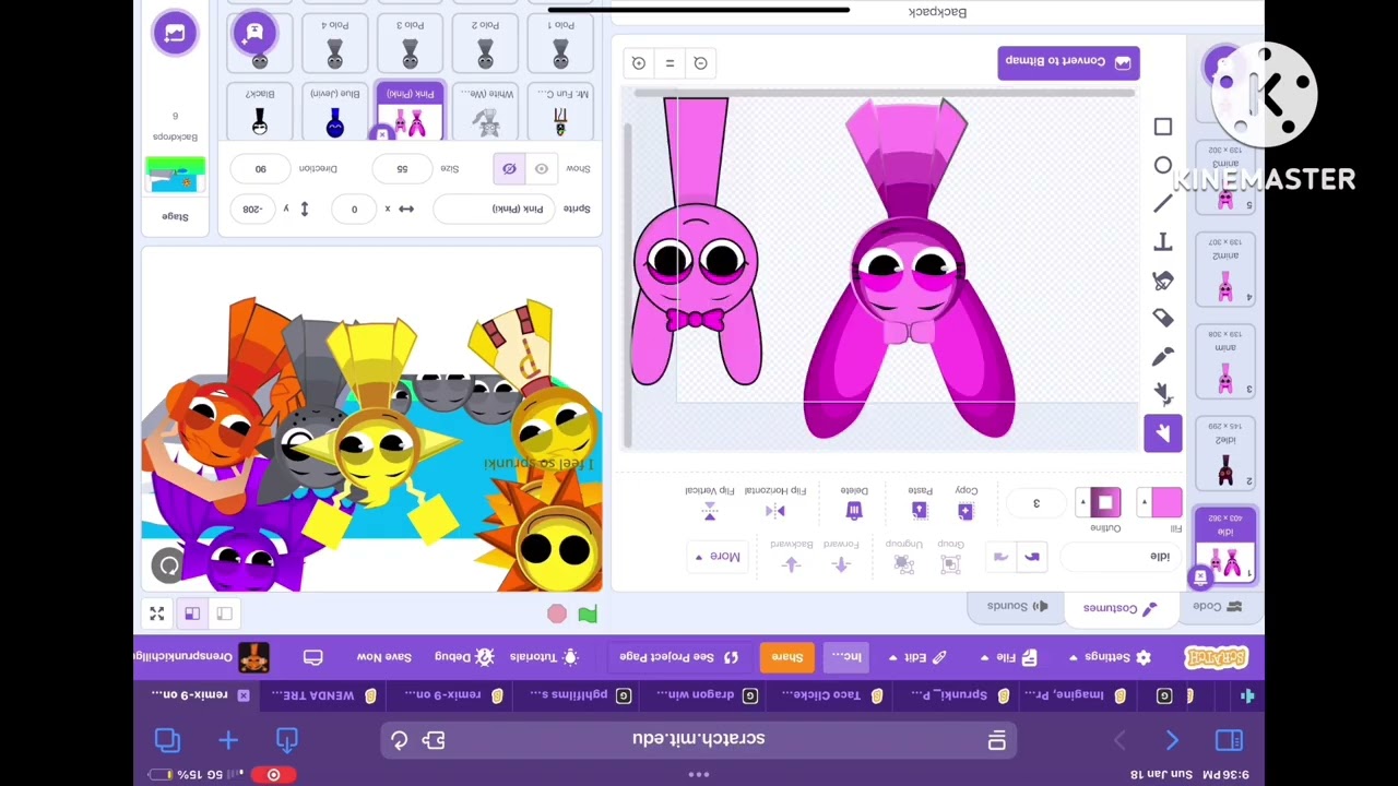Making a sprunki mod (wenda pinki and runner) (sped up by 2)