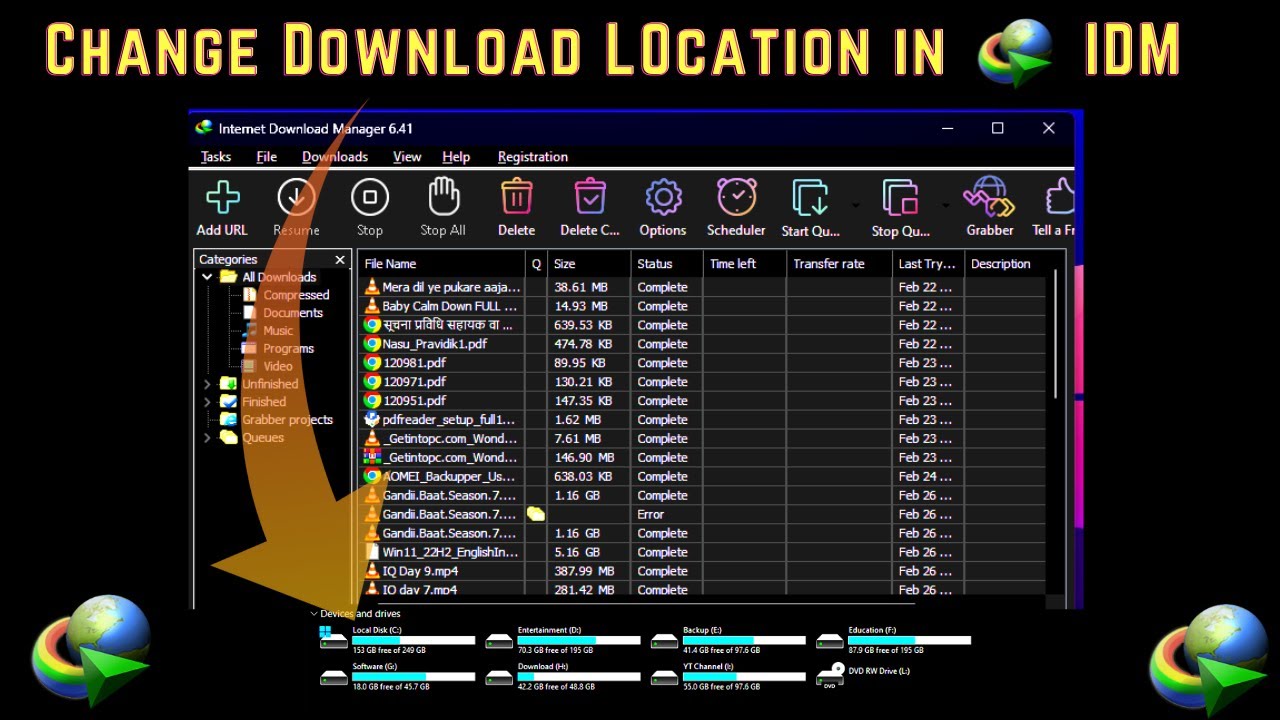How to change idm download location | How to change idm download directory