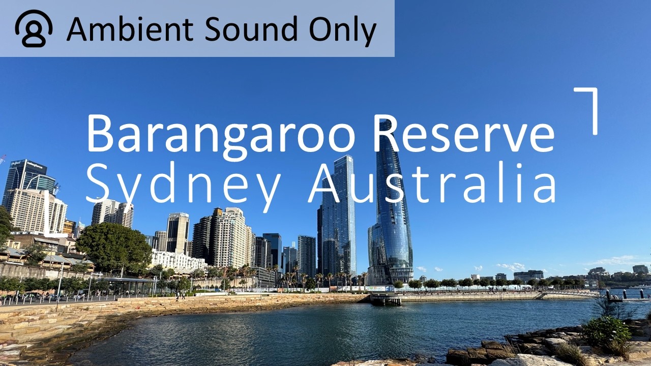 Explore Barangaroo Reserve Sydney Australia (Ambient Sound Only) | 4K Walking Tour