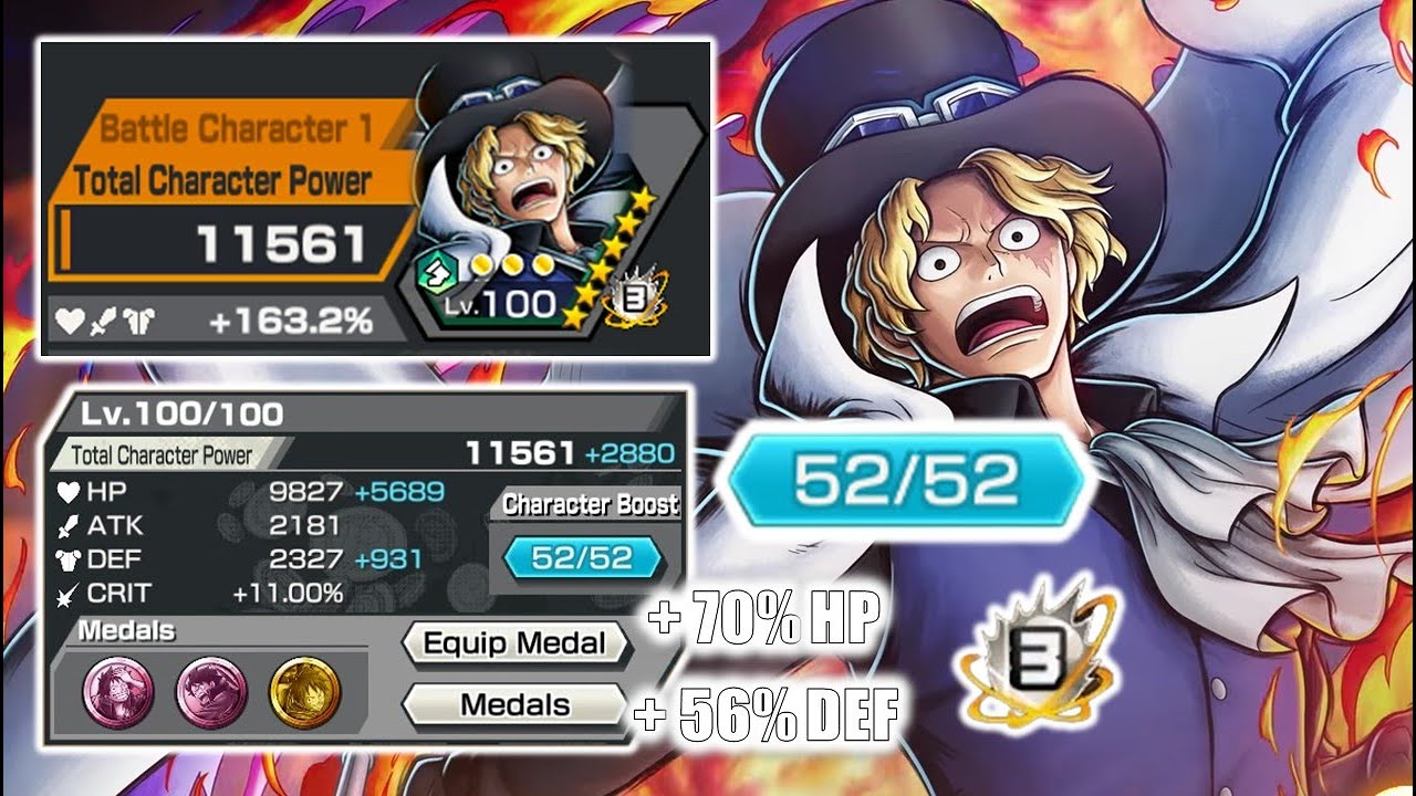 Boost 3 (52/52) EX Sabo Flame Emperor Gameplay (Garp & Kuzan Counter) One Piece Bounty Rush OPBR