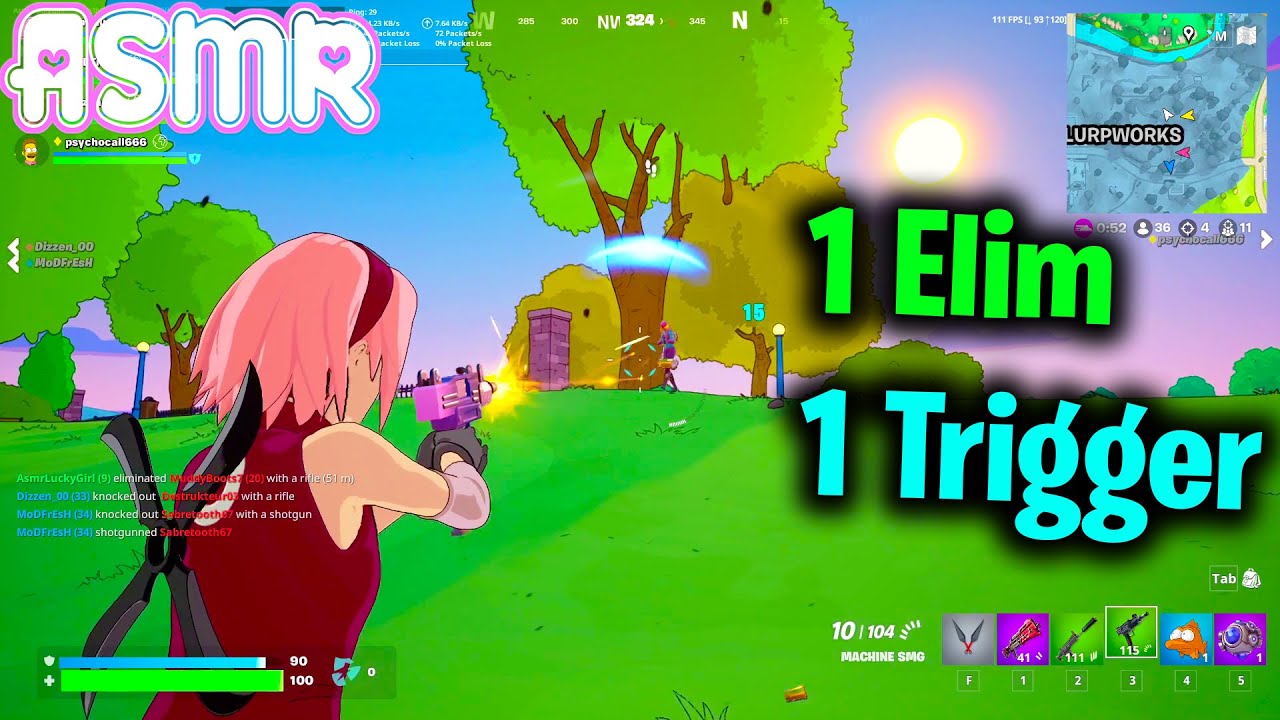 ASMR Gaming 🍀 Fortnite 1 Elim = 1 Trigger Word Relaxing Controller Sounds and Cozy Whispering 🎧