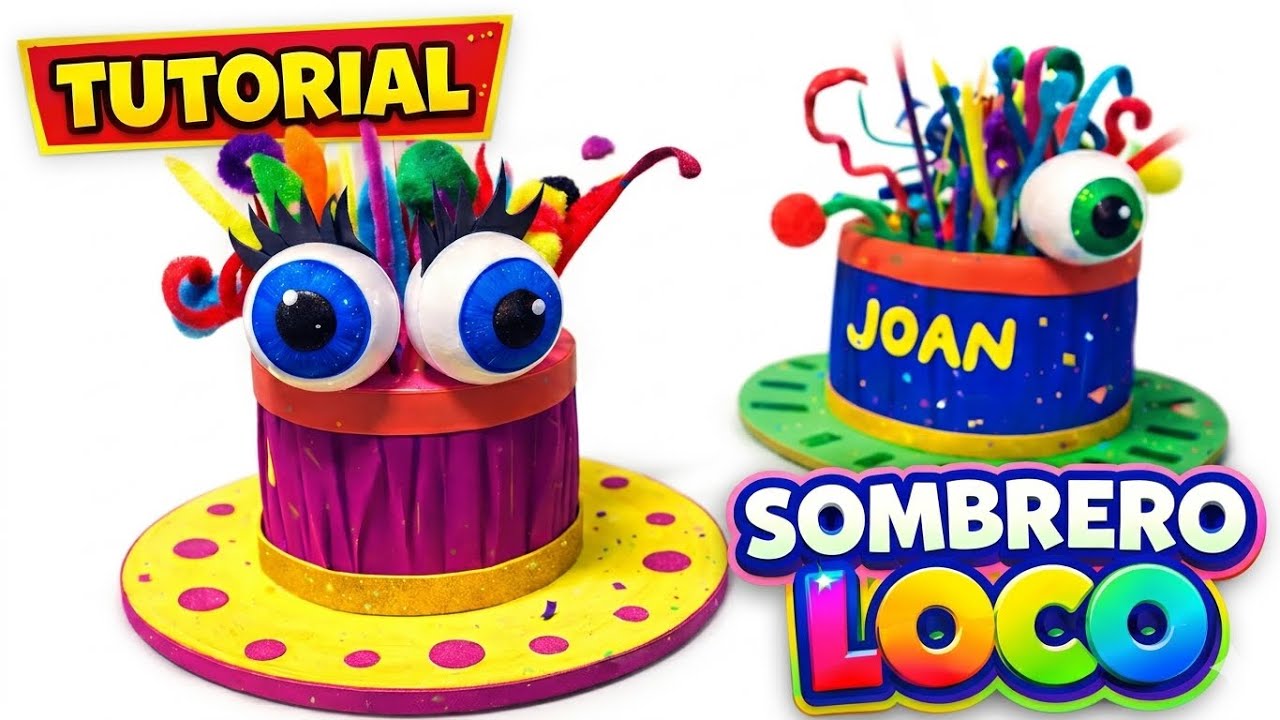 Sombrero loco 🤪 te enseño cómo elaborar uno diy