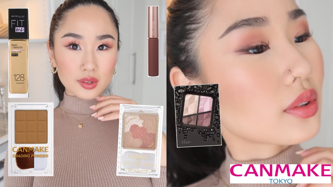 【日本のドラッグストアコスメを使って海外メイク💄】プチプラ💸100均コスメも使ってるよ💯バーガンディ冬メイク⛄️