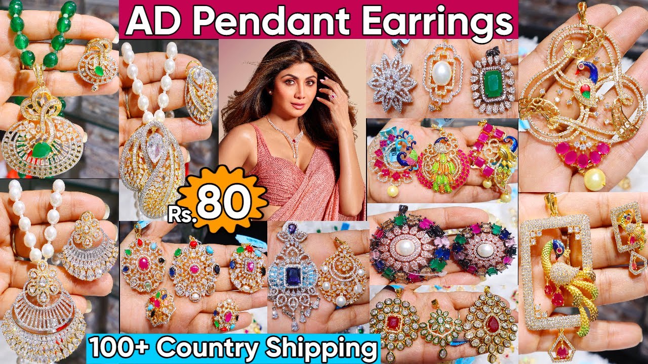 Exclusive Premium Celebrity Inspired AD Pendant, Earrings, Rings & Accessories Collection 2025