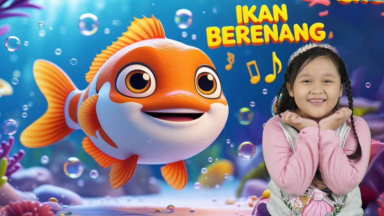 LAGU ANAK PAUD | IKAN BERENANG (TIMBUL TENGGELAM) | UYYUS FUN VIDEO