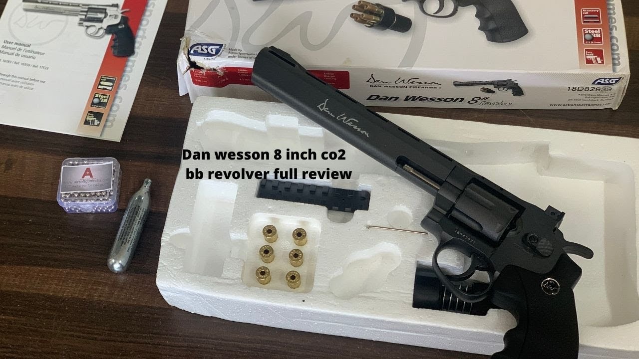 Полный обзор револьвера Dan Wesson 8 дюймов CO2 BB от Airsoft Gun India