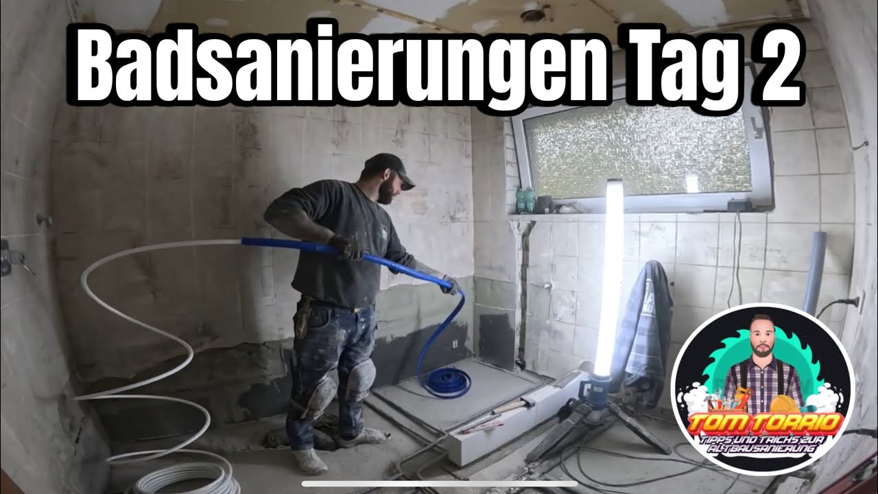 Badsanierung Tag 2 | Aluverbundrohr legen 