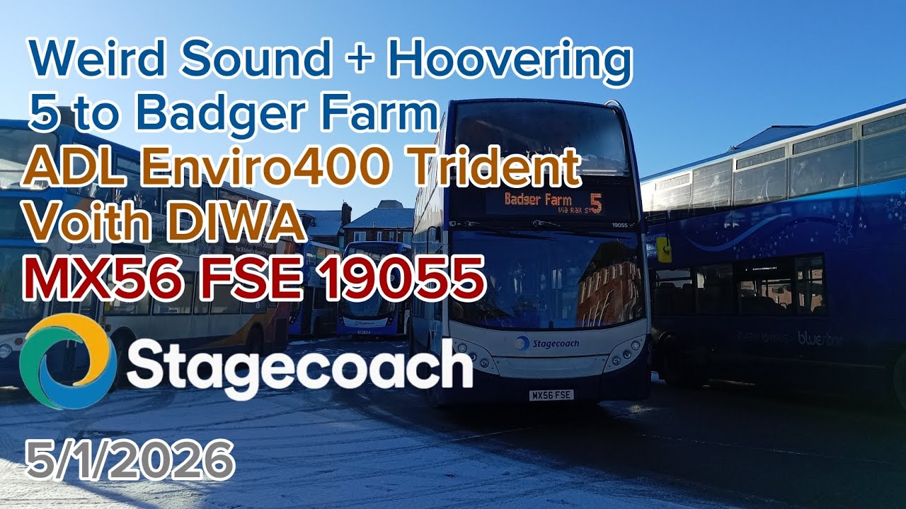 Weird Sounds + Hoovering | ADL Enviro400 Trident Voith | MX56 FSE 19055 | 5/1/2025