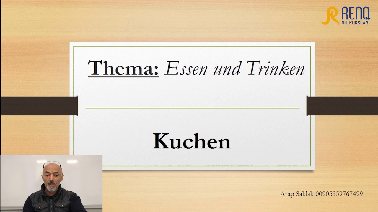Goethe Prüfung A1, Sprechen/Konuşma bölümü;  Thema: Essen und Trinken