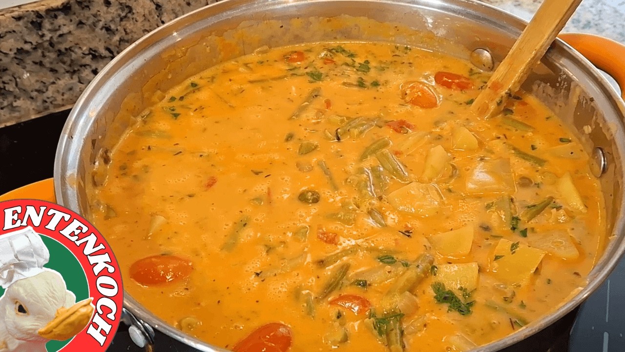 Средиземноморская стручковая фасоль в сливочном соусе - супервкусное блюдо в одной кастрюле