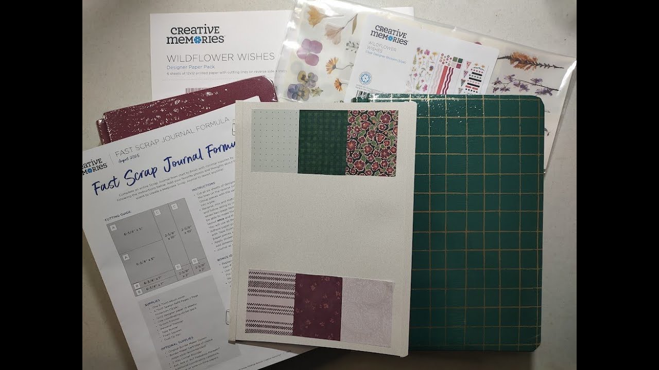 8.9.2025 Creative Memories doing the Fast Scrap Journal Formula with samples plus new products.