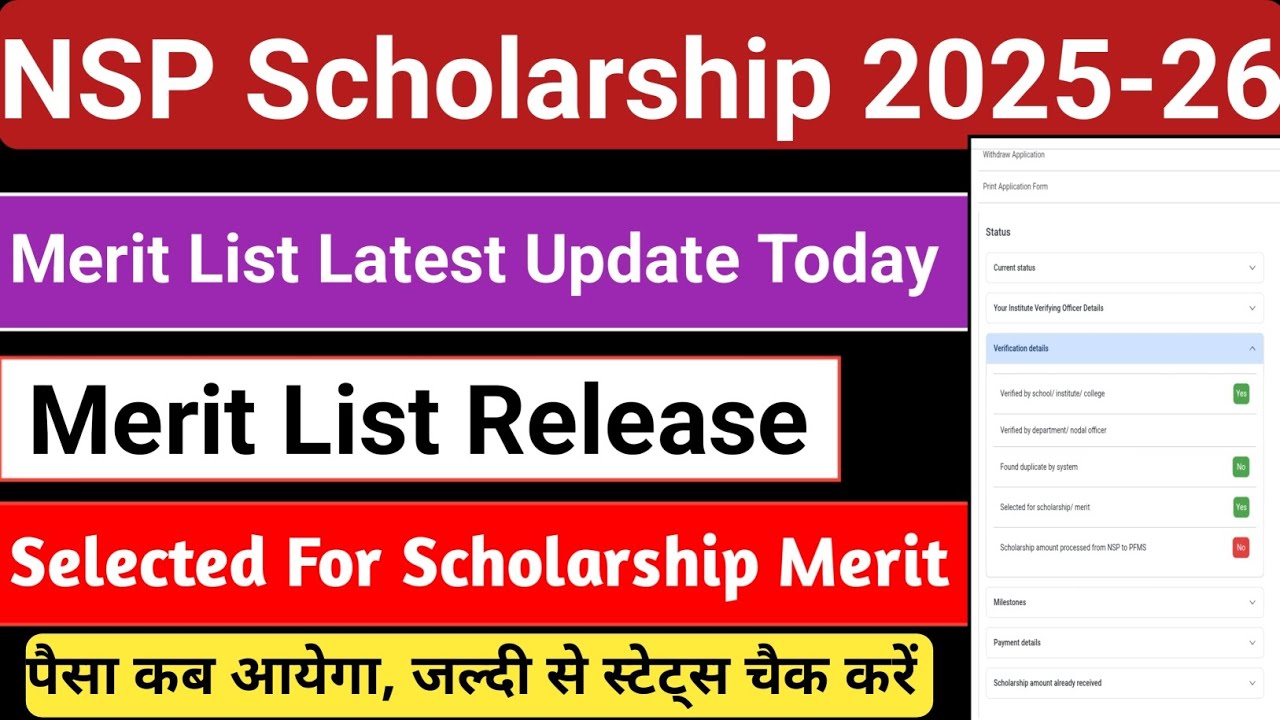 NSP Merit list Aa Gayi | NSP Merit List | Fresh And Renewal | NSP Post Matric OBC Merit List | NSP 