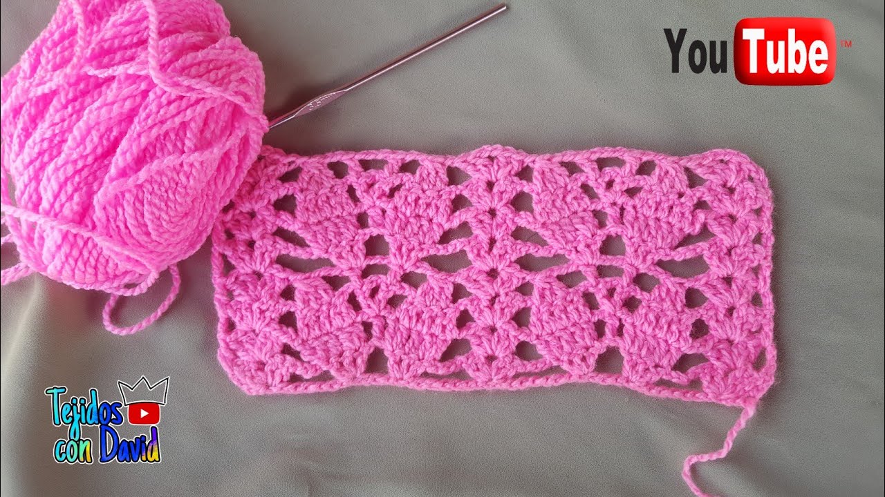 Puntada de hojas a crochet pasó a pasó