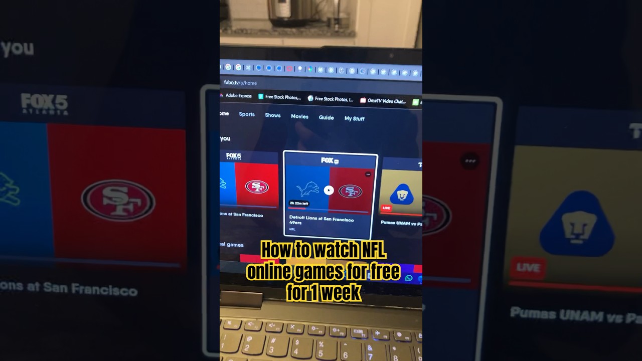 How to watch NFL online games for free for 1 week #viral #football #detroitlions #youtubeshorts