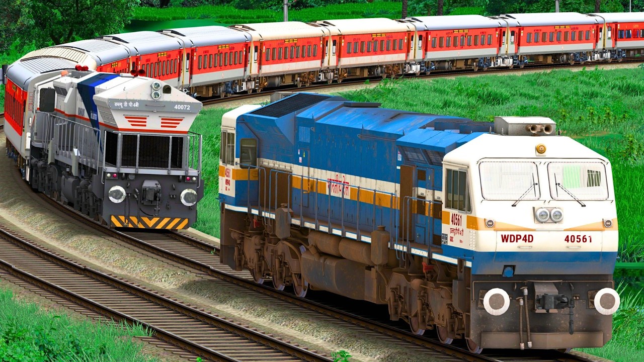 WDP4D RESCUE WDP4 LHB EXPRESS TRAIN | BUMPY RAILROAD | Train Simulator | Railwork | NTG GAMING