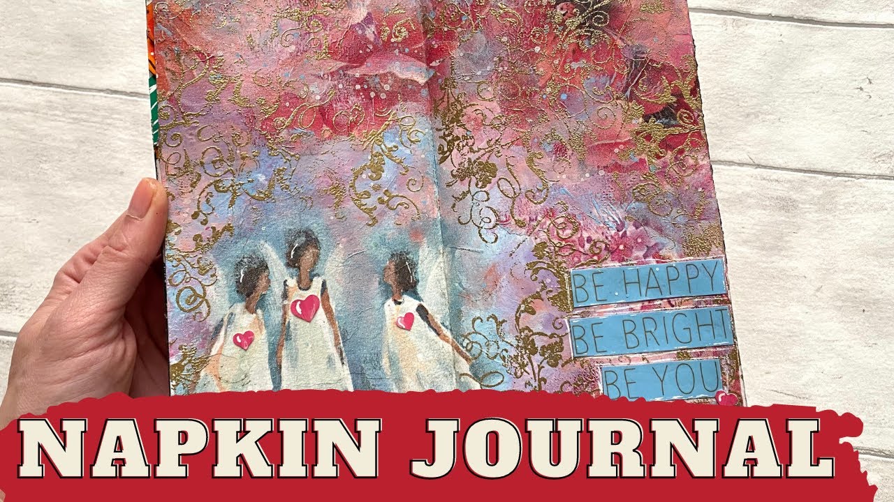 Napkin Art Journal - EASY FOR BEGINNERS