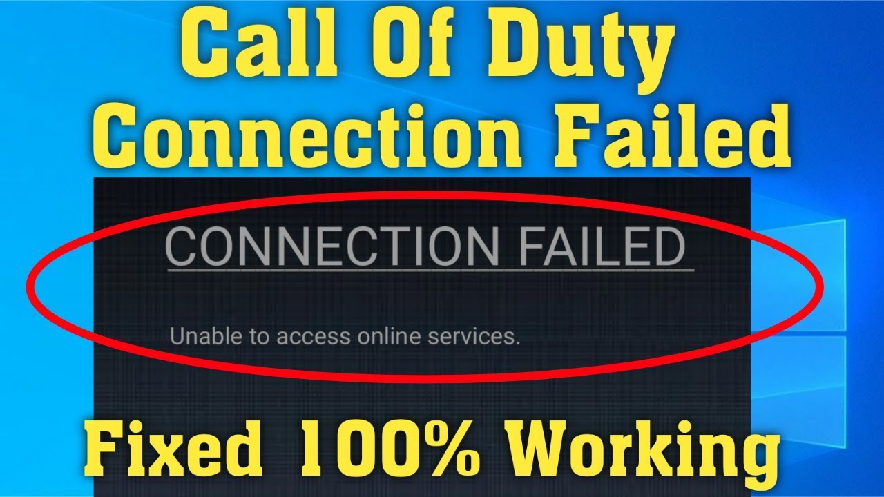 How To Fix Call Of Duty Modern Warzone || Connection Failed || Unable To Access Online Services