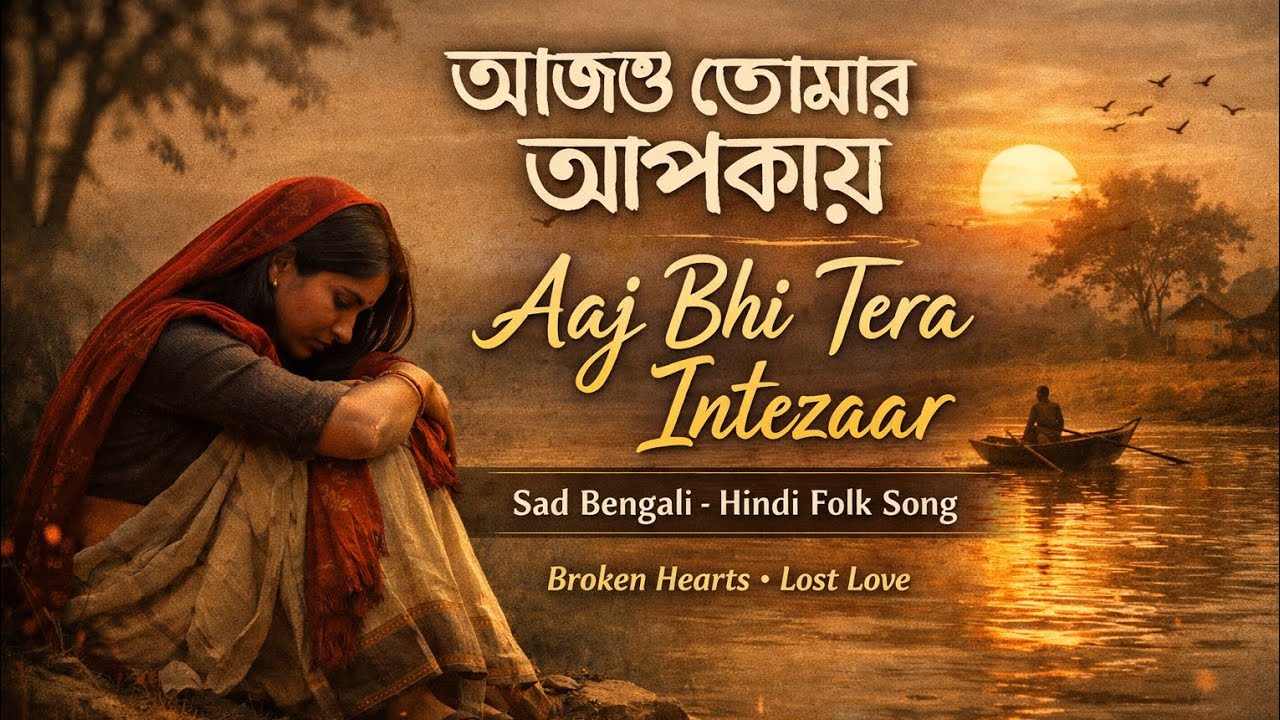 আজও তোমার অপেক্ষায় | Aaj Bhi Tera Intezaar | Bengali Hindi Sad Folk Song | Breakup Lyrics Video