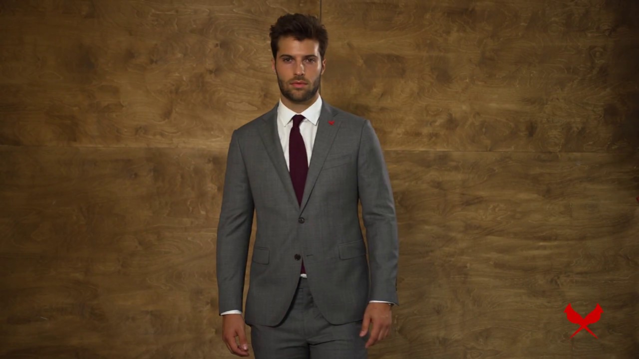 Westbury Comtemporary Italian Wool Tailored Suit in Gray