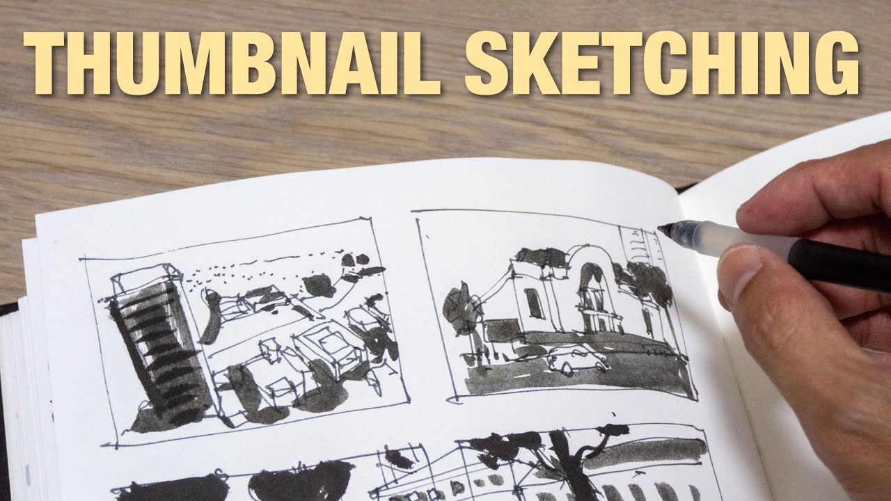 How to improve your sketching by drawing thumbnails